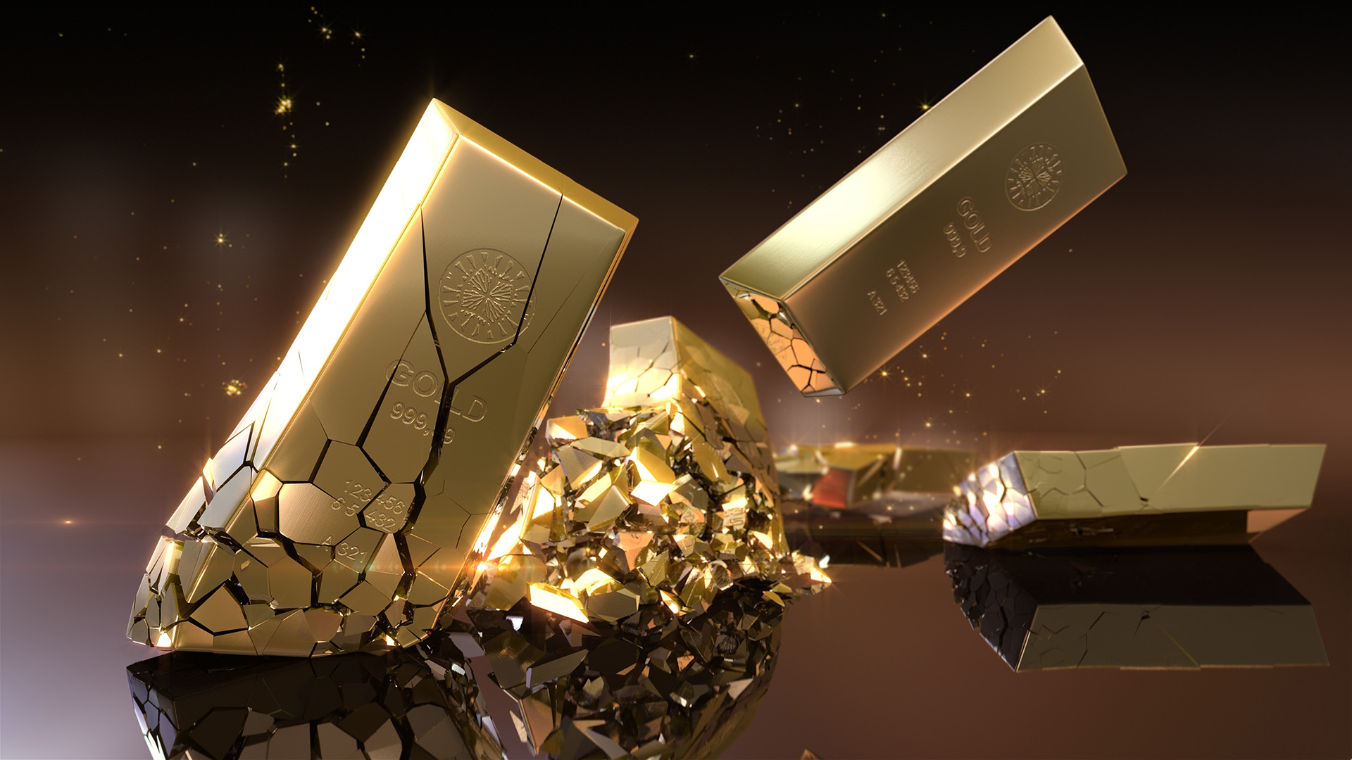 XAUUSD analysis today - Gold bars falling and breaking on the floor.
