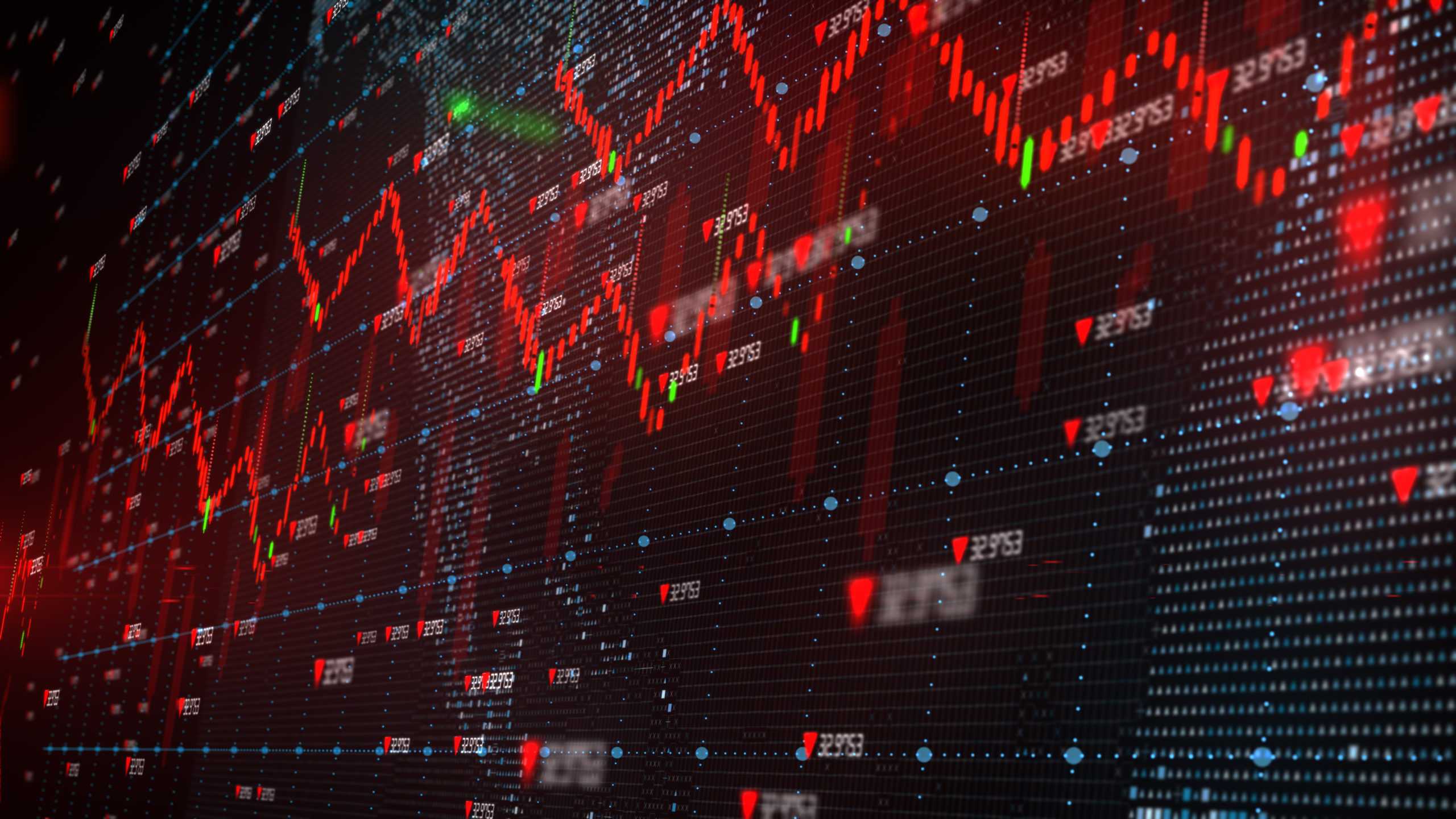 Bearish financial market graph amid Inflation Rates Control the Movement of Markets