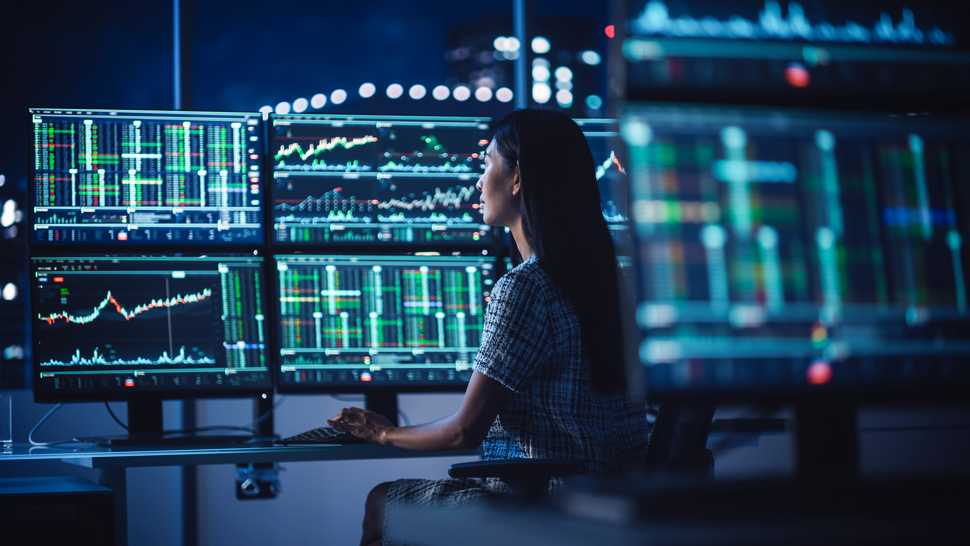 A woman investor checking her trades amid Investors are Awaiting Inflation Data Today